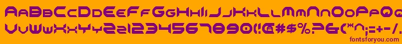 Шрифт Omniv2c – фиолетовые шрифты на оранжевом фоне