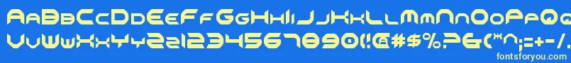 Шрифт Omniv2c – жёлтые шрифты на синем фоне