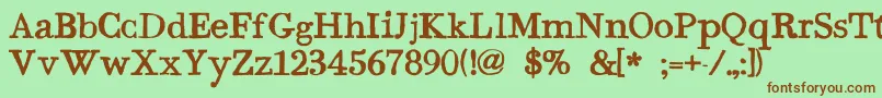 BodoniHand Font – Brown Fonts on Green Background