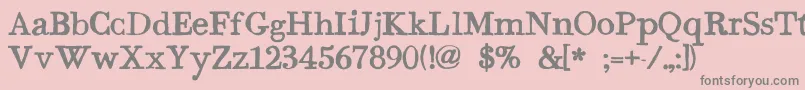 BodoniHand Font – Gray Fonts on Pink Background