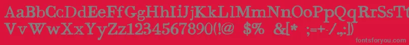 BodoniHand Font – Gray Fonts on Red Background