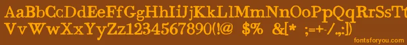 BodoniHand Font – Orange Fonts on Brown Background