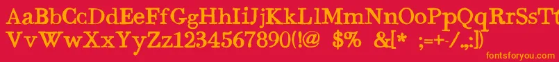 BodoniHand Font – Orange Fonts on Red Background