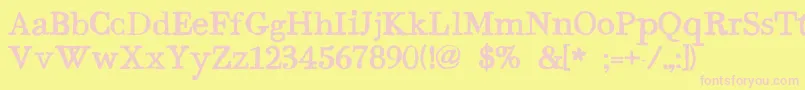 BodoniHand Font – Pink Fonts on Yellow Background