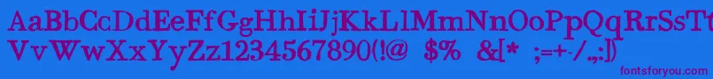 More about BodoniHand Font BodoniHand Font – Purple Fonts on Blue Background