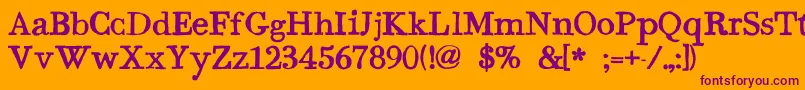 More about BodoniHand Font BodoniHand Font – Purple Fonts on Orange Background