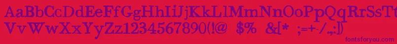 BodoniHand Font – Purple Fonts on Red Background