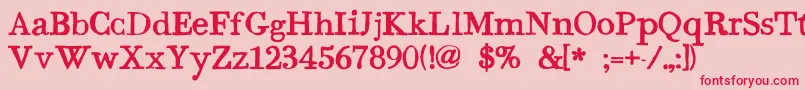 BodoniHand Font – Red Fonts on Pink Background
