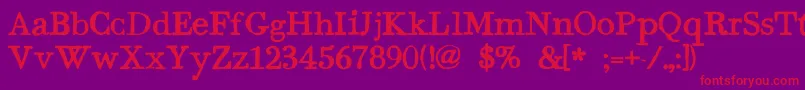 BodoniHand Font – Red Fonts on Purple Background