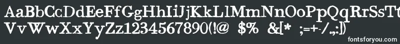 BodoniHand Font – White Fonts on Black Background