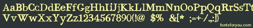 BodoniHand Font – Yellow Fonts on Black Background