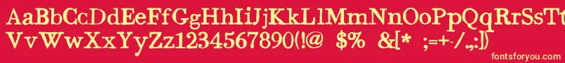 BodoniHand Font – Yellow Fonts on Red Background
