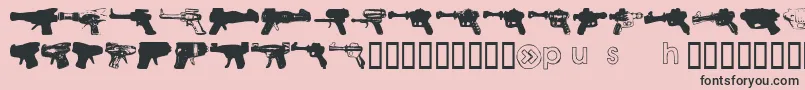 Rayguns Font – Black Fonts on Pink Background