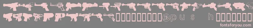 Rayguns Font – Pink Fonts on Gray Background