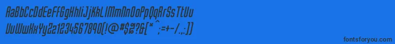 TubecItalic Font – Black Fonts on Blue Background