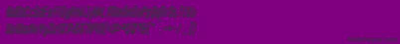 Шрифт TubecItalic – чёрные шрифты на фиолетовом фоне