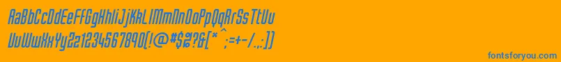 TubecItalic Font – Blue Fonts on Orange Background