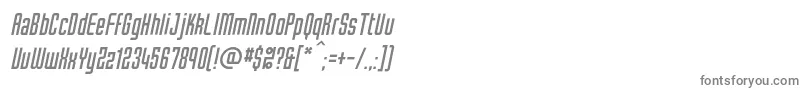 TubecItalic-fontti – harmaat kirjasimet valkoisella taustalla