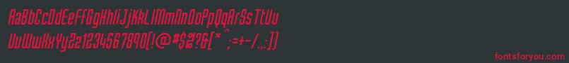 TubecItalic Font – Red Fonts on Black Background