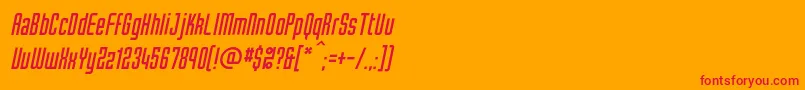 TubecItalic Font – Red Fonts on Orange Background