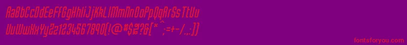 TubecItalic Font – Red Fonts on Purple Background