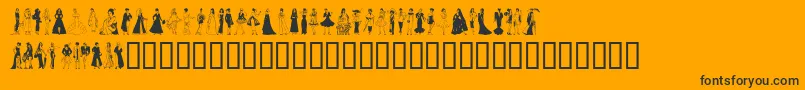 フォントFashionLadies – 黒い文字のオレンジの背景