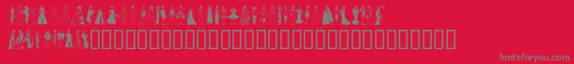 FashionLadies Font – Gray Fonts on Red Background