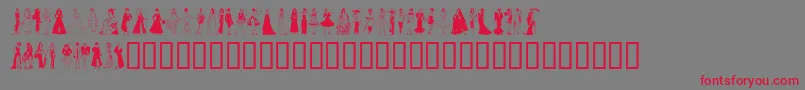 FashionLadies Font – Red Fonts on Gray Background
