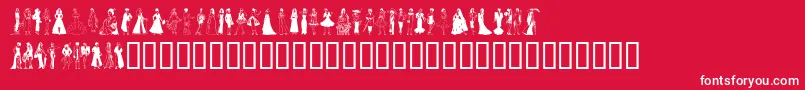 FashionLadies Font – White Fonts on Red Background