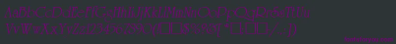 UniversityItalic Font – Purple Fonts on Black Background