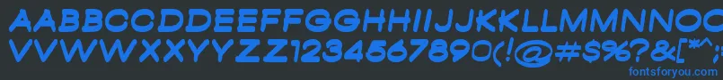 Шрифт AmbamboBold – синие шрифты на чёрном фоне