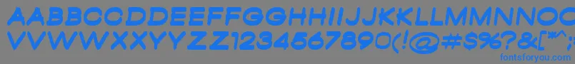 フォントAmbamboBold – 灰色の背景に青い文字