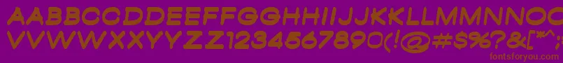 フォントAmbamboBold – 紫色の背景に茶色のフォント