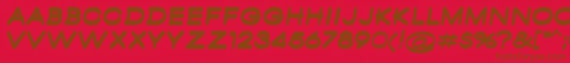 AmbamboBold-fontti – ruskeat fontit punaisella taustalla