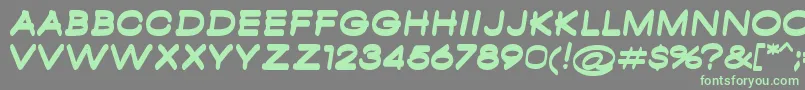 AmbamboBold Font – Green Fonts on Gray Background