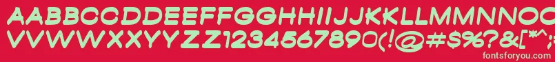 AmbamboBold Font – Green Fonts on Red Background