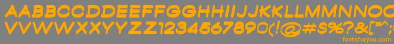 AmbamboBold Font – Orange Fonts on Gray Background