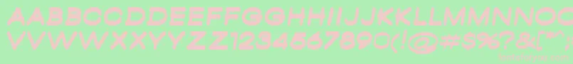 AmbamboBold-fontti – vaaleanpunaiset fontit vihreällä taustalla