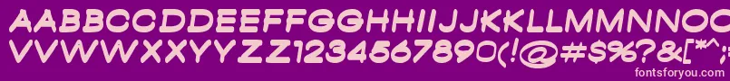 AmbamboBold-fontti – vaaleanpunaiset fontit violetilla taustalla