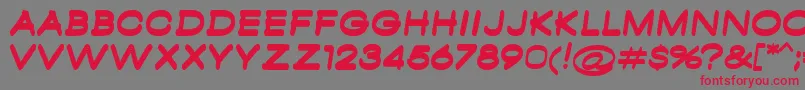フォントAmbamboBold – 赤い文字の灰色の背景