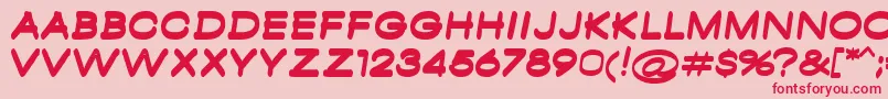 AmbamboBold-fontti – punaiset fontit vaaleanpunaisella taustalla