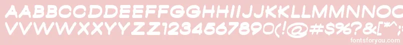 フォントAmbamboBold – ピンクの背景に白い文字