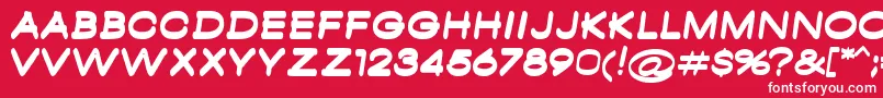 フォントAmbamboBold – 赤い背景に白い文字