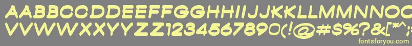 AmbamboBold Font – Yellow Fonts on Gray Background