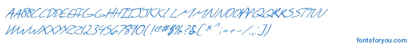 フォントSfScribbledSansScItalic – 青いフォント