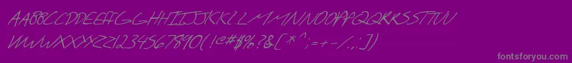 SfScribbledSansScItalic Font – Gray Fonts on Purple Background