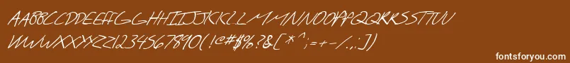 fuente SfScribbledSansScItalic – Fuentes Blancas Sobre Fondo Marrón