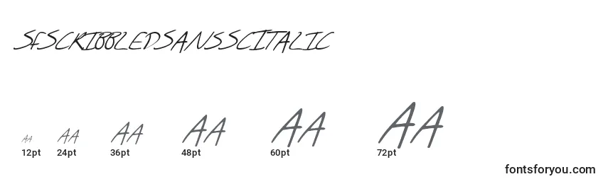 SfScribbledSansScItalic Font Sizes