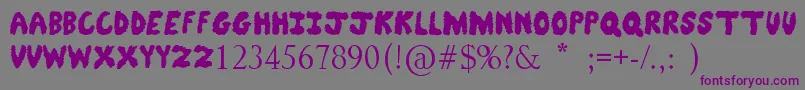 FuzzyBear Font – Purple Fonts on Gray Background