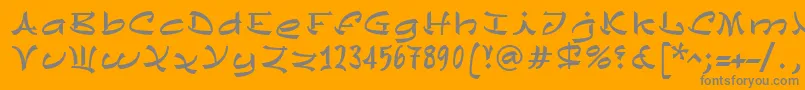 ChinezeLtMedium-Schriftart – Graue Schriften auf orangefarbenem Hintergrund